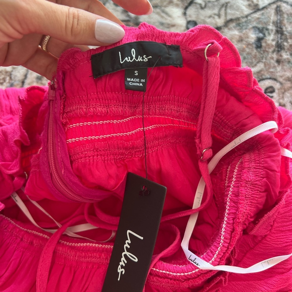 Lulu's Hot Pink Ruffled Mini Dress - Picture 6 of 14